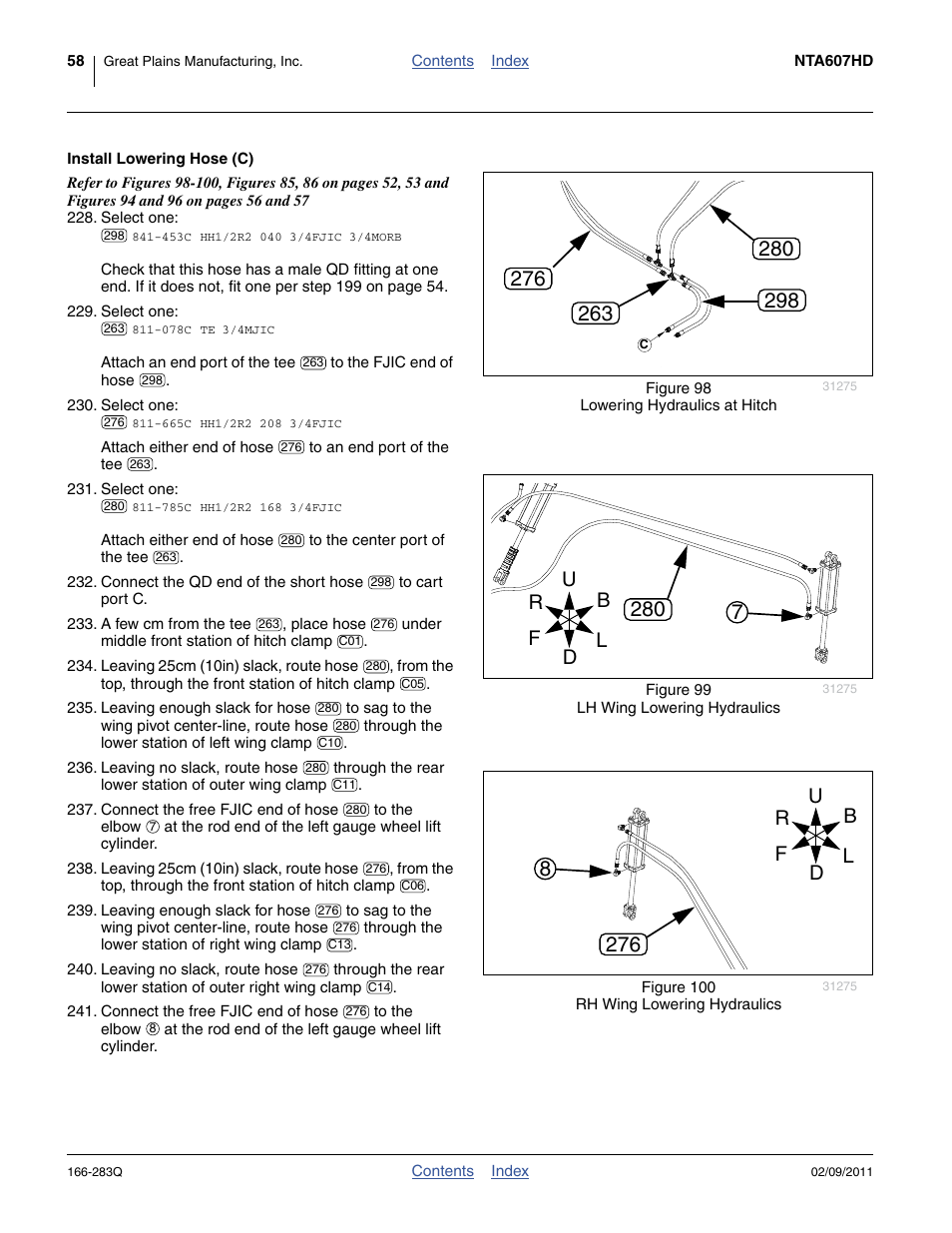 Install lowering hose (c) | Great Plains NTA2007HD Predelivery Manual User Manual | Page 62 / 118