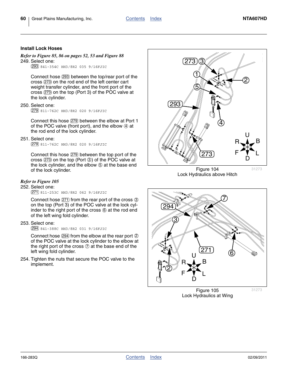 Install lock hoses | Great Plains NTA2007HD Predelivery Manual User Manual | Page 64 / 118