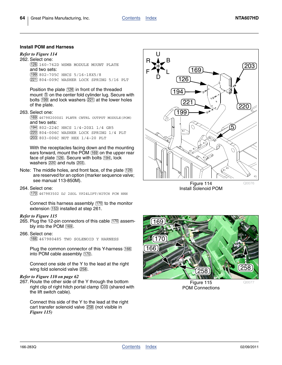 Install pom and harness | Great Plains NTA2007HD Predelivery Manual User Manual | Page 68 / 118