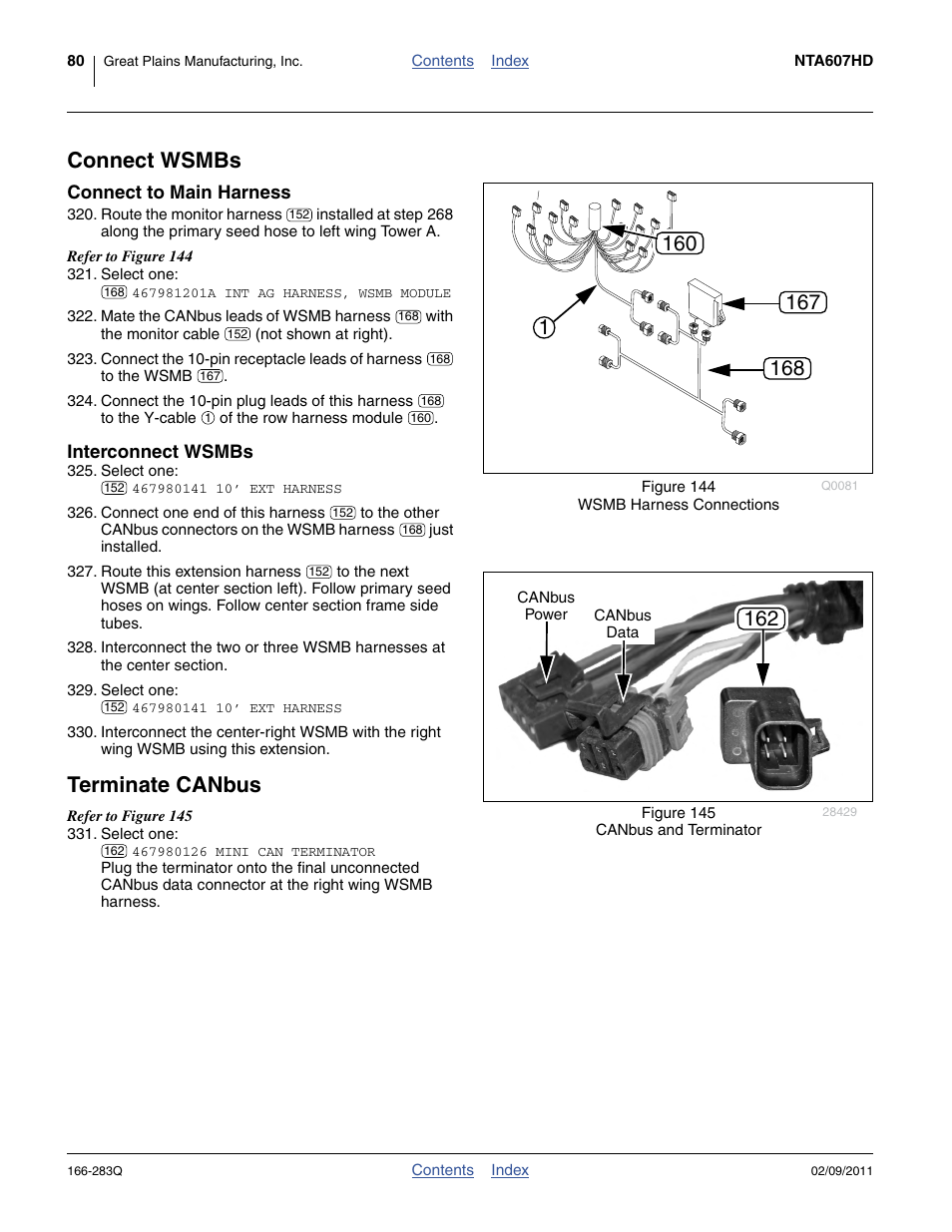 Connect wsmbs, Connect to main harness, Interconnect wsmbs | Terminate canbus, Step 331 | Great Plains NTA2007HD Predelivery Manual User Manual | Page 84 / 118