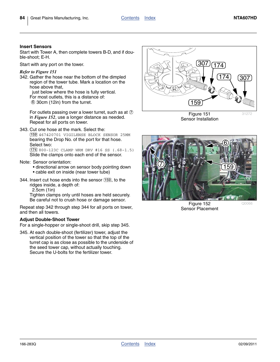 Insert sensors, Adjust double-shoot tower, Insert sensors adjust double-shoot tower | Great Plains NTA2007HD Predelivery Manual User Manual | Page 88 / 118