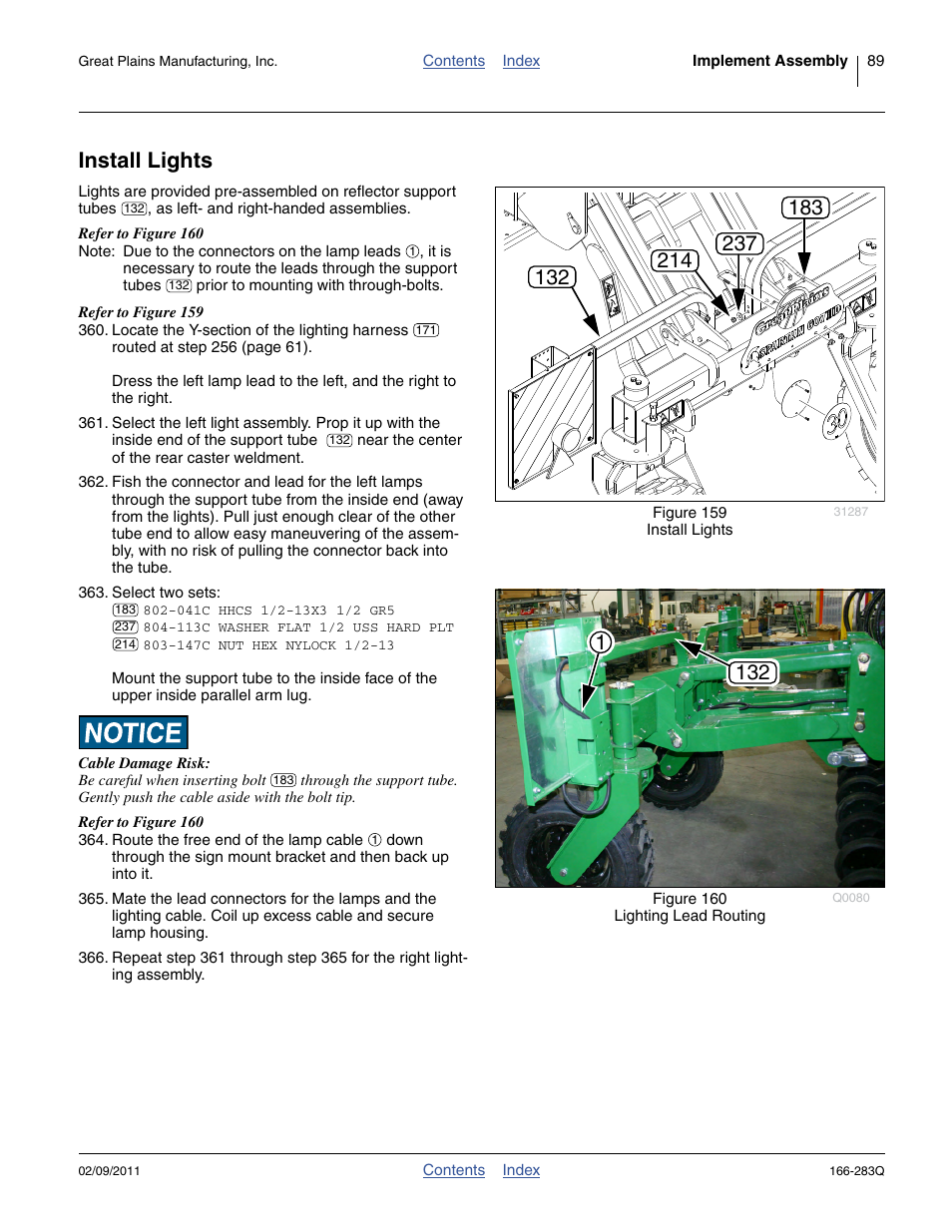 Install lights | Great Plains NTA2007HD Predelivery Manual User Manual | Page 93 / 118