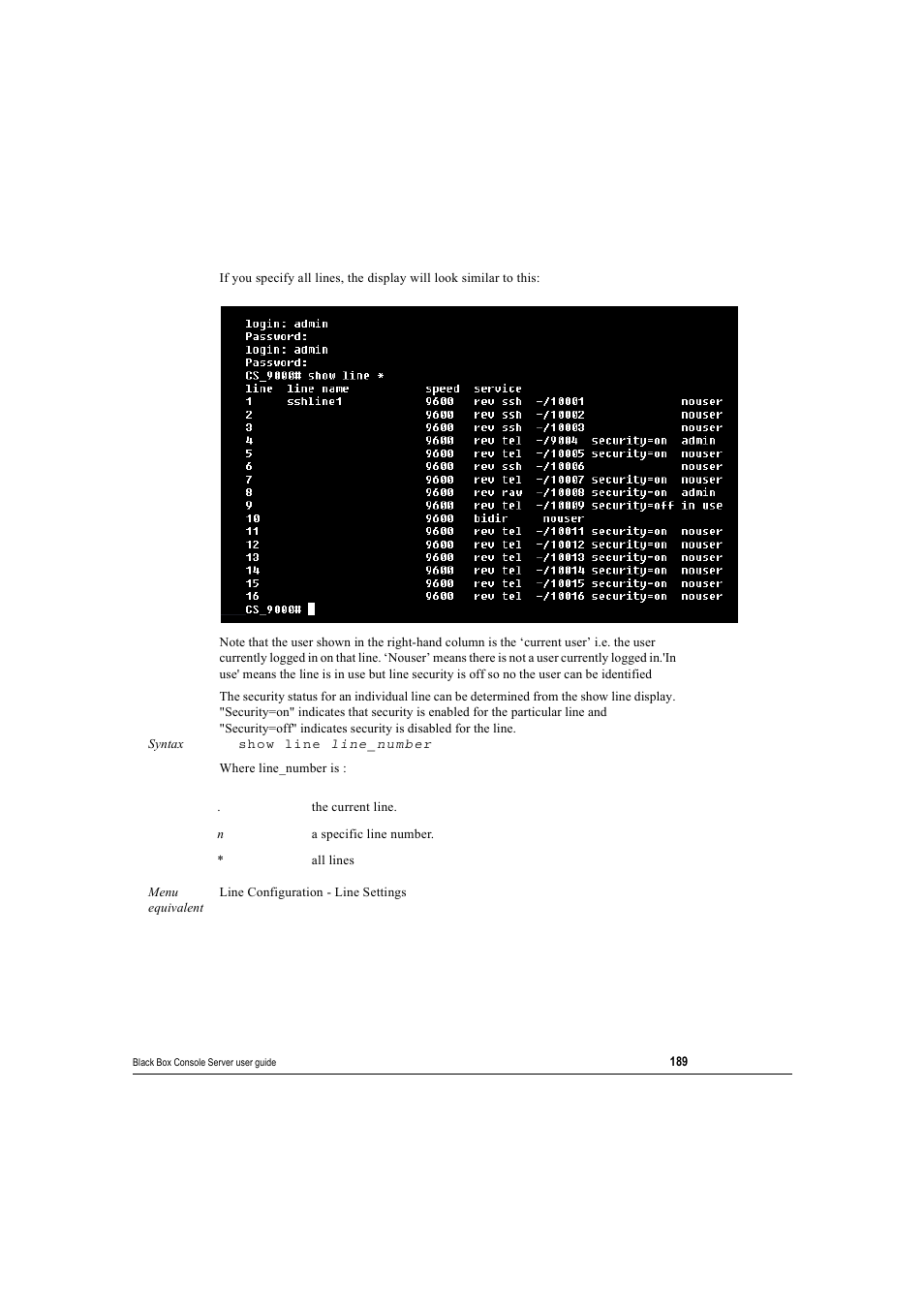 Black Box 16 port User Manual | Page 189 / 263