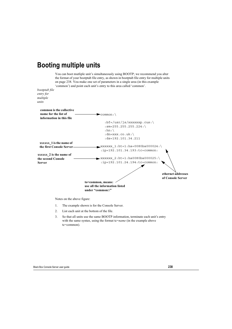 Booting multiple units | Black Box 16 port User Manual | Page 238 / 263
