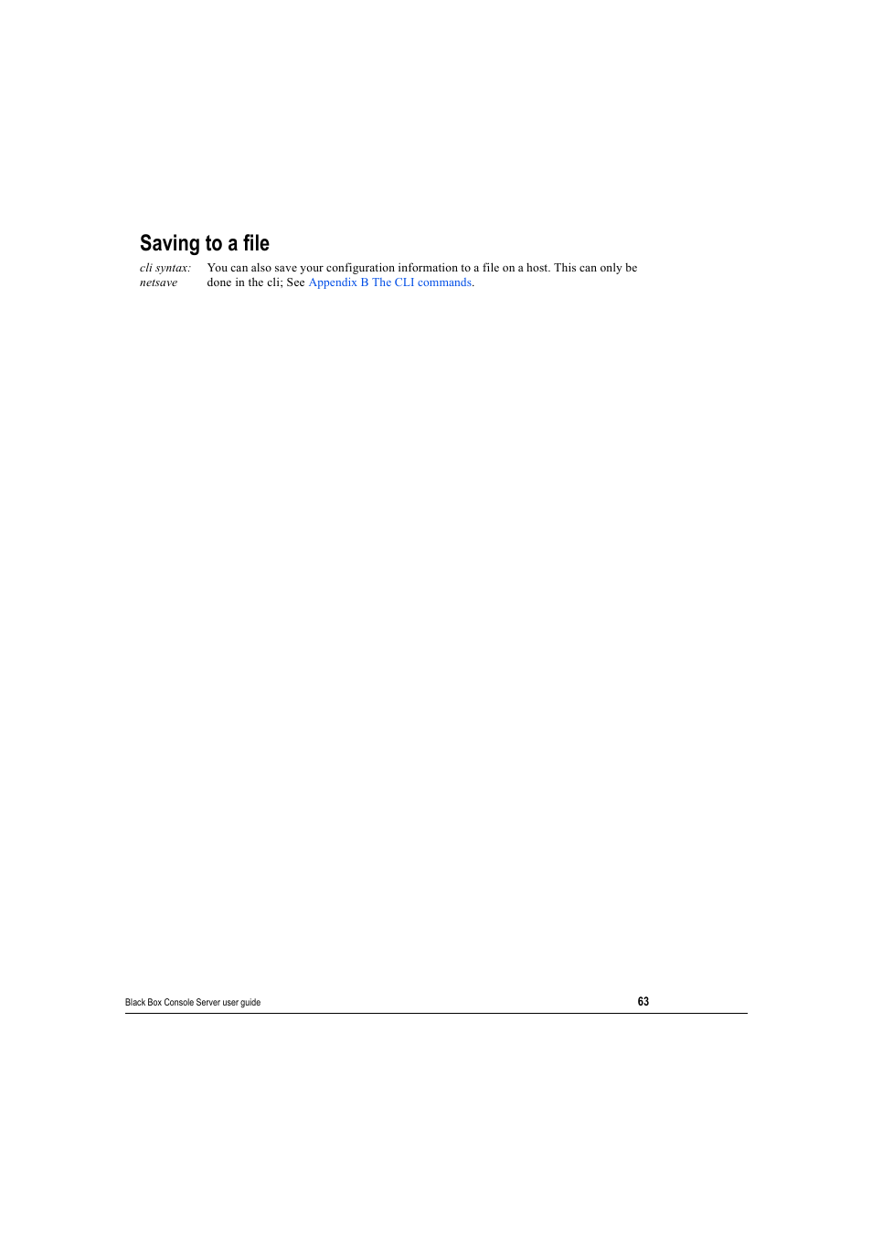 Saving to a file | Black Box 16 port User Manual | Page 63 / 263