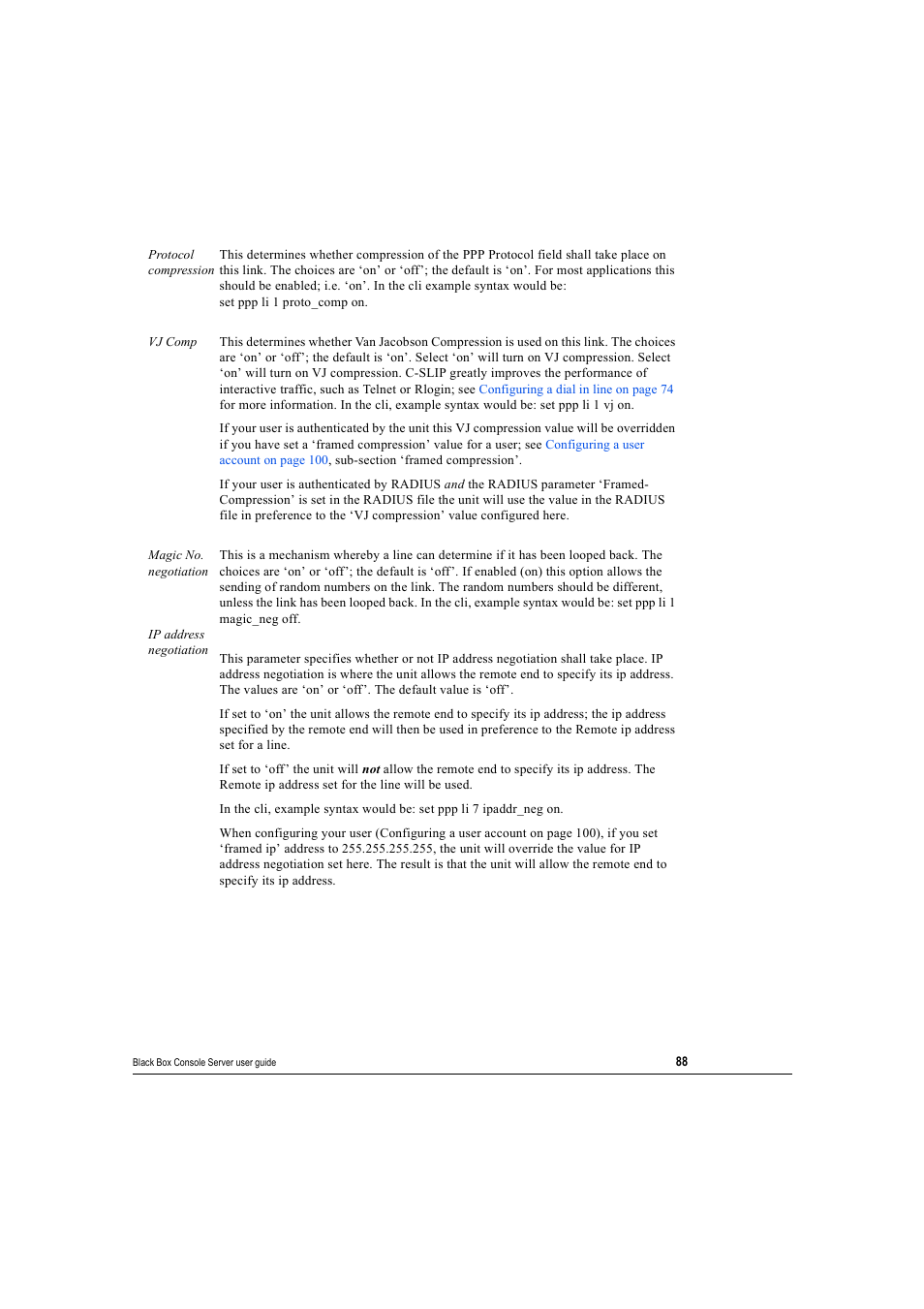 R ‘ip address negotiation | Black Box 16 port User Manual | Page 88 / 263