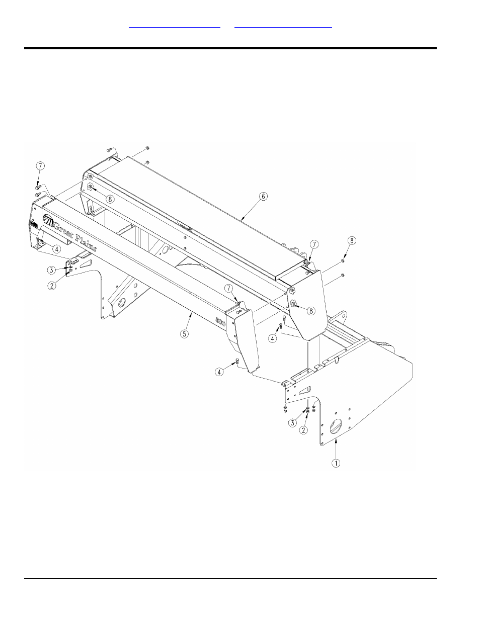 Small seeds box and fertilizer box to frame | Great Plains 800 Parts Manual User Manual | Page 22 / 80