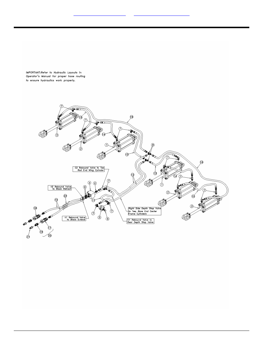 Hydraulic lift layout: 5-section | Great Plains 8560 FCF Parts Manual User Manual | Page 50 / 108