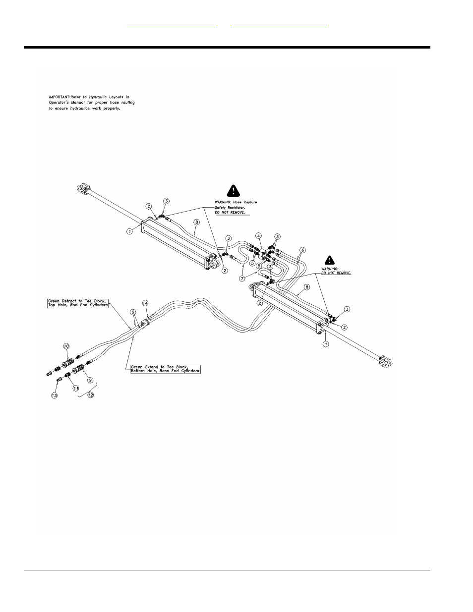 Hydraulic fold layout: 3-section | Great Plains 8560 FCF Parts Manual User Manual | Page 52 / 108