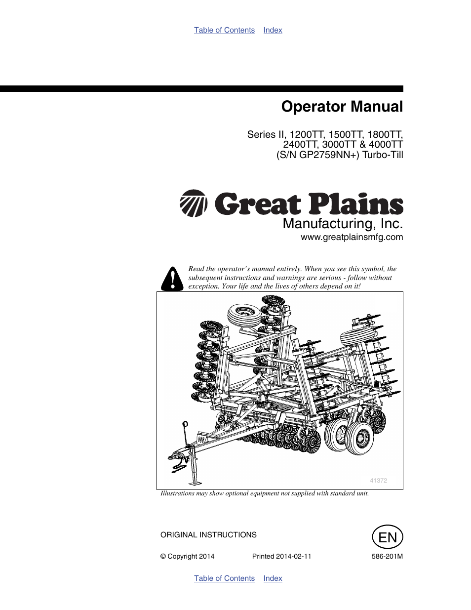 Great Plains 4000TT Operator Manual User Manual | 42 pages