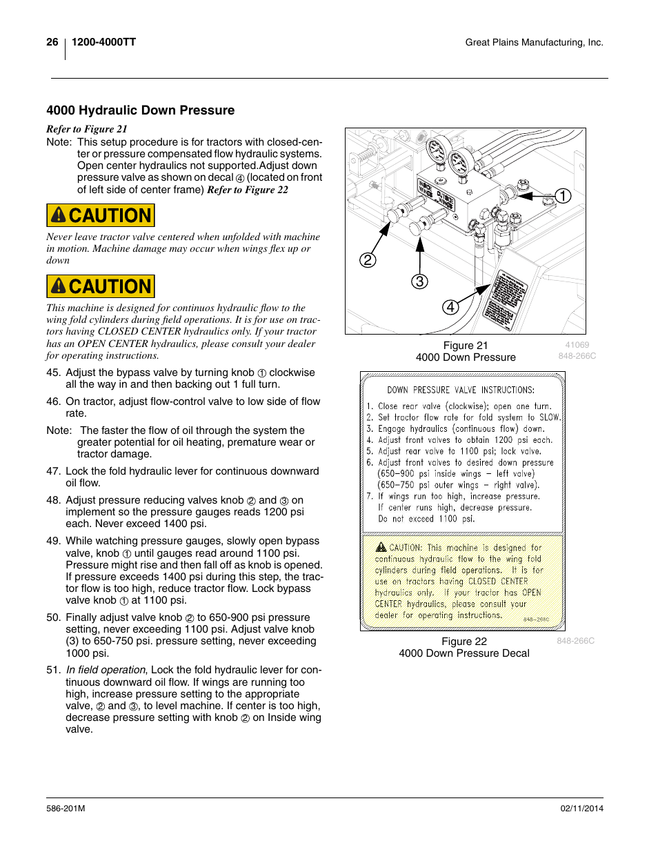 4000 hydraulic down pressure | Great Plains 4000TT Operator Manual User Manual | Page 30 / 42