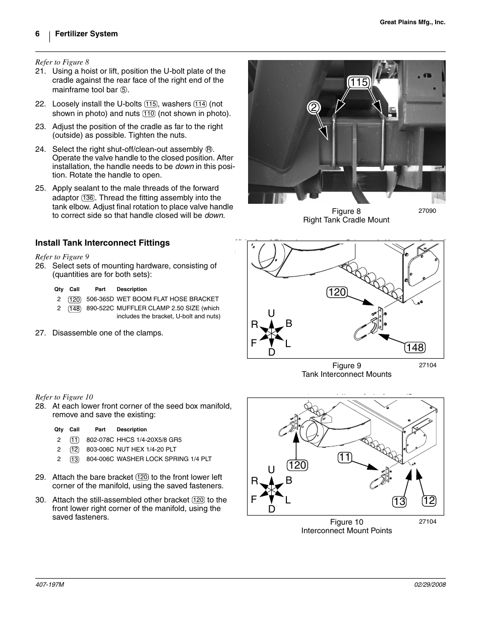 Install tank interconnect fittings | Great Plains YP Fertilizer System User Manual | Page 6 / 38