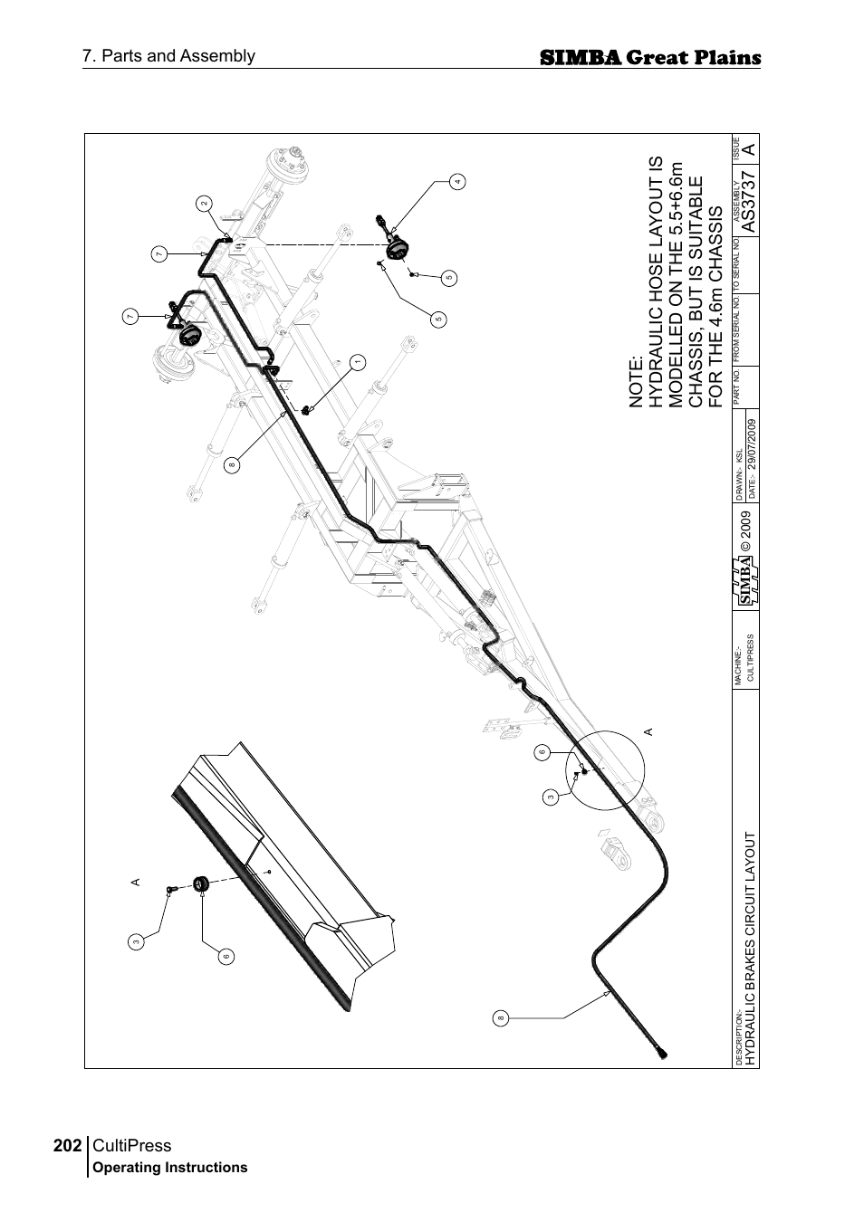 Cultipress, 202 7. parts and assembly, Aas 37 37 | Great Plains P17961C Operator Manual User Manual | Page 202 / 232