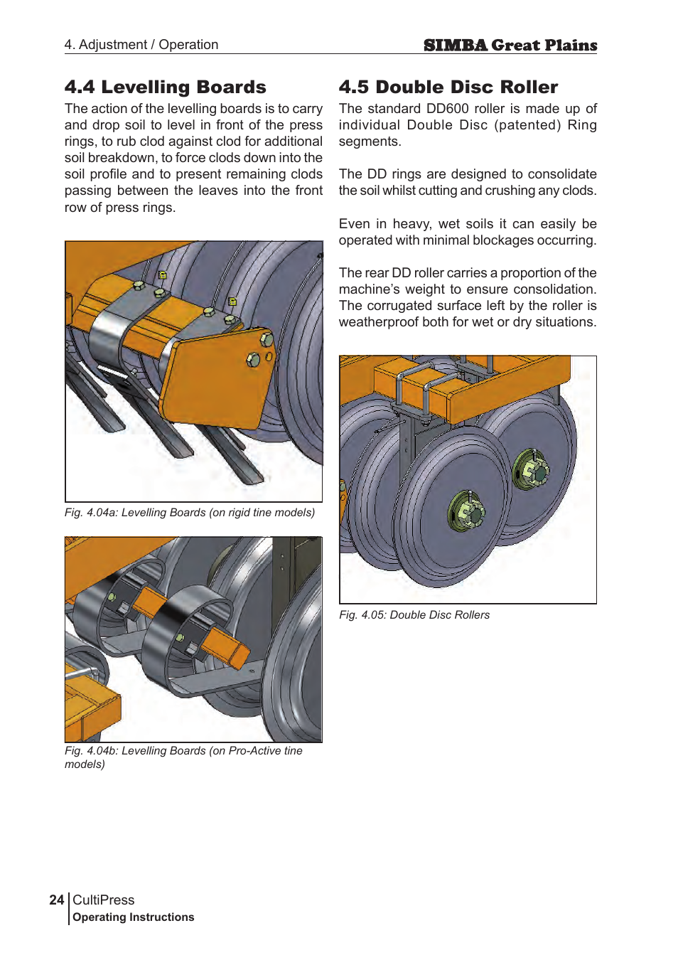 5 double disc roller, 4 levelling boards | Great Plains P17961C Operator Manual User Manual | Page 24 / 232