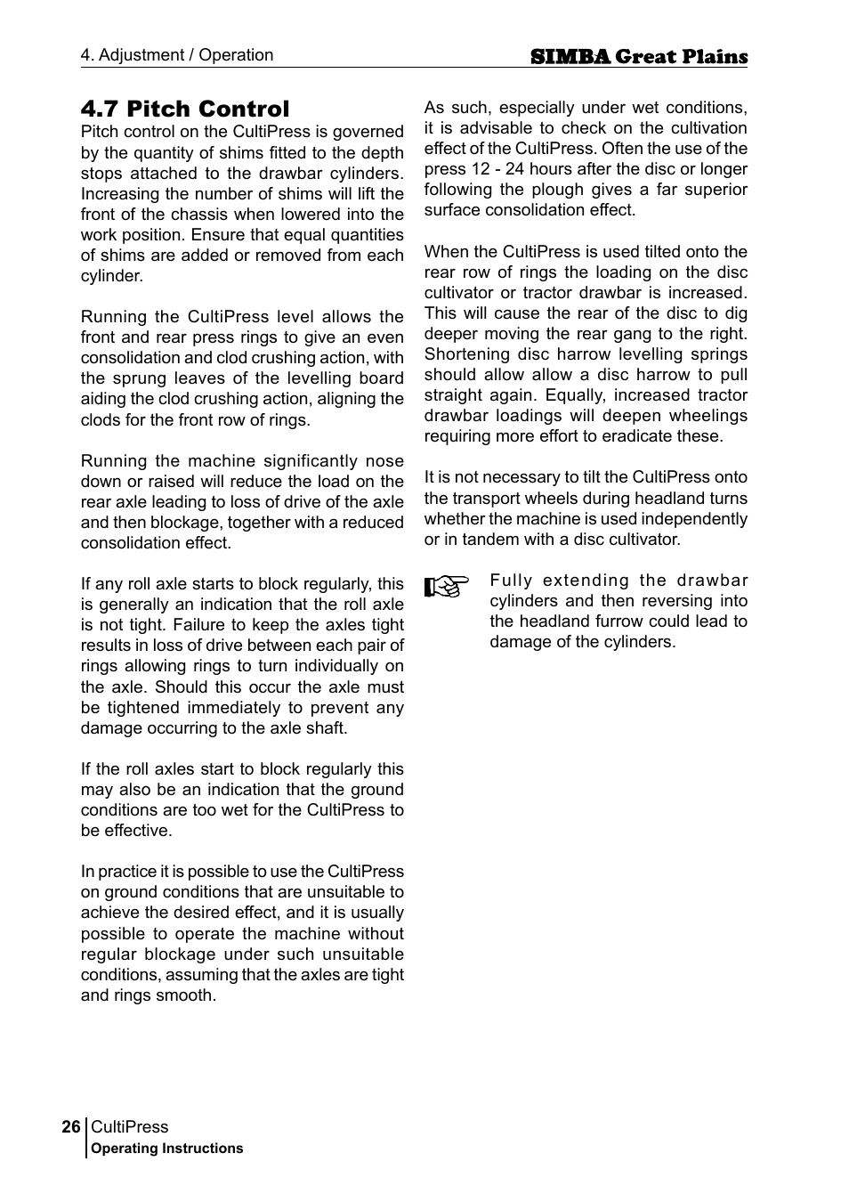 7 pitch control | Great Plains P17961C Operator Manual User Manual | Page 26 / 232