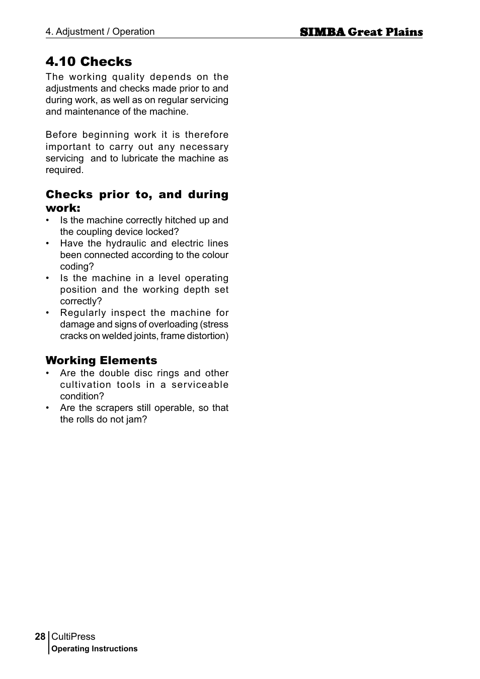 10 checks | Great Plains P17961C Operator Manual User Manual | Page 28 / 232