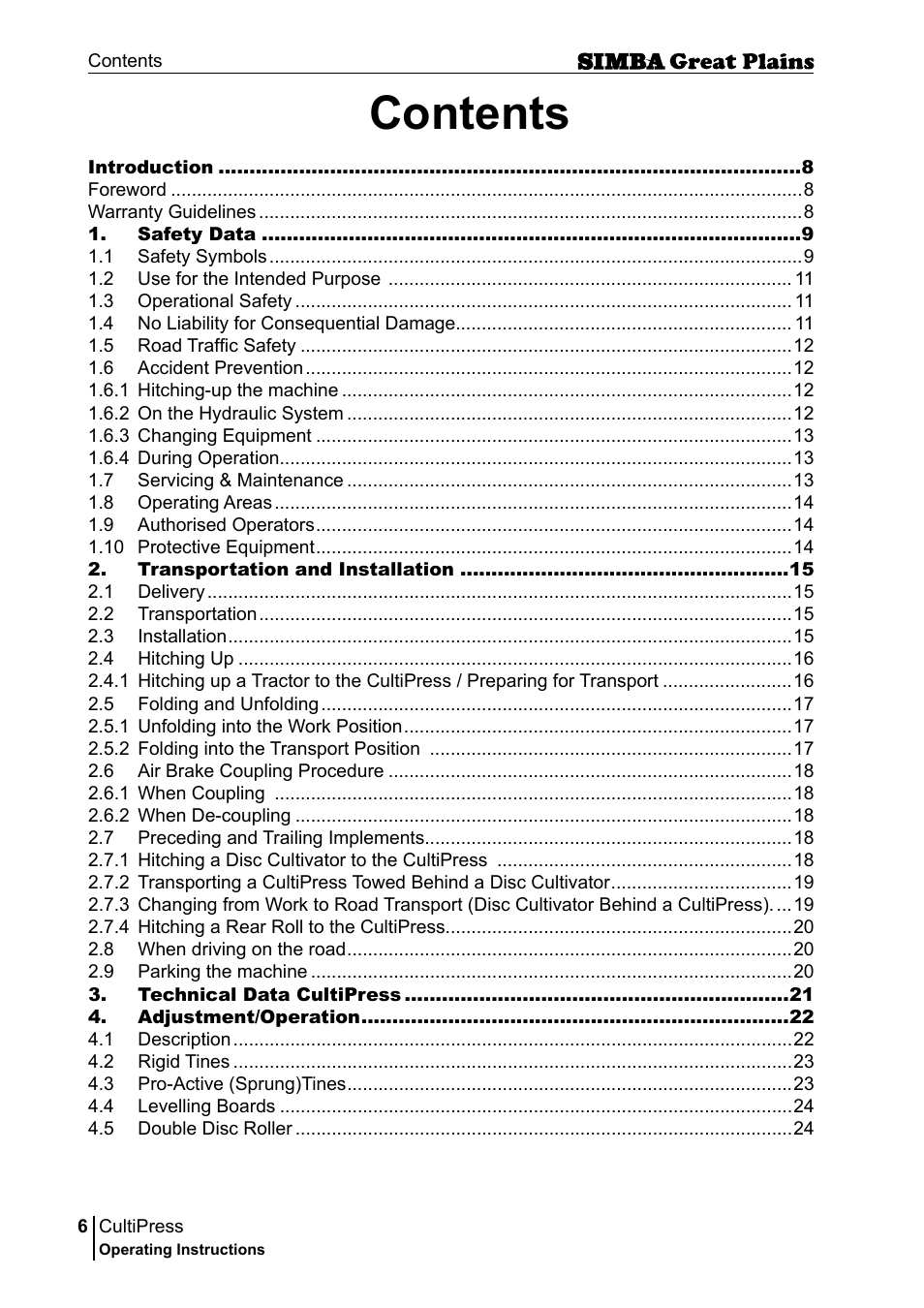 Great Plains P17961C Operator Manual User Manual | Page 6 / 232