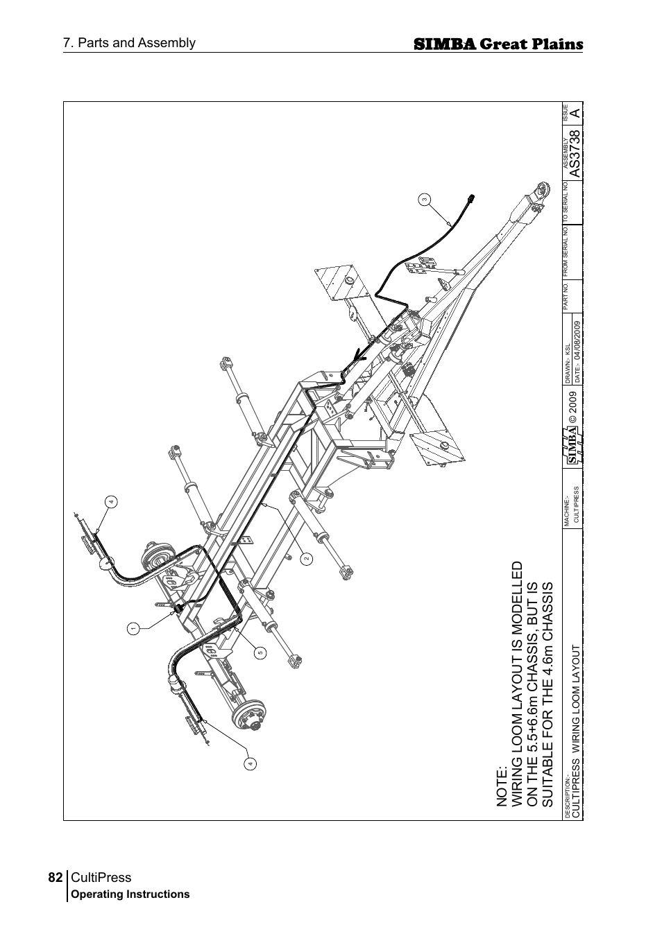Cultipress, 82 7. parts and assembly, Aas 37 38 | Operating instructions | Great Plains P17961C Operator Manual User Manual | Page 82 / 232