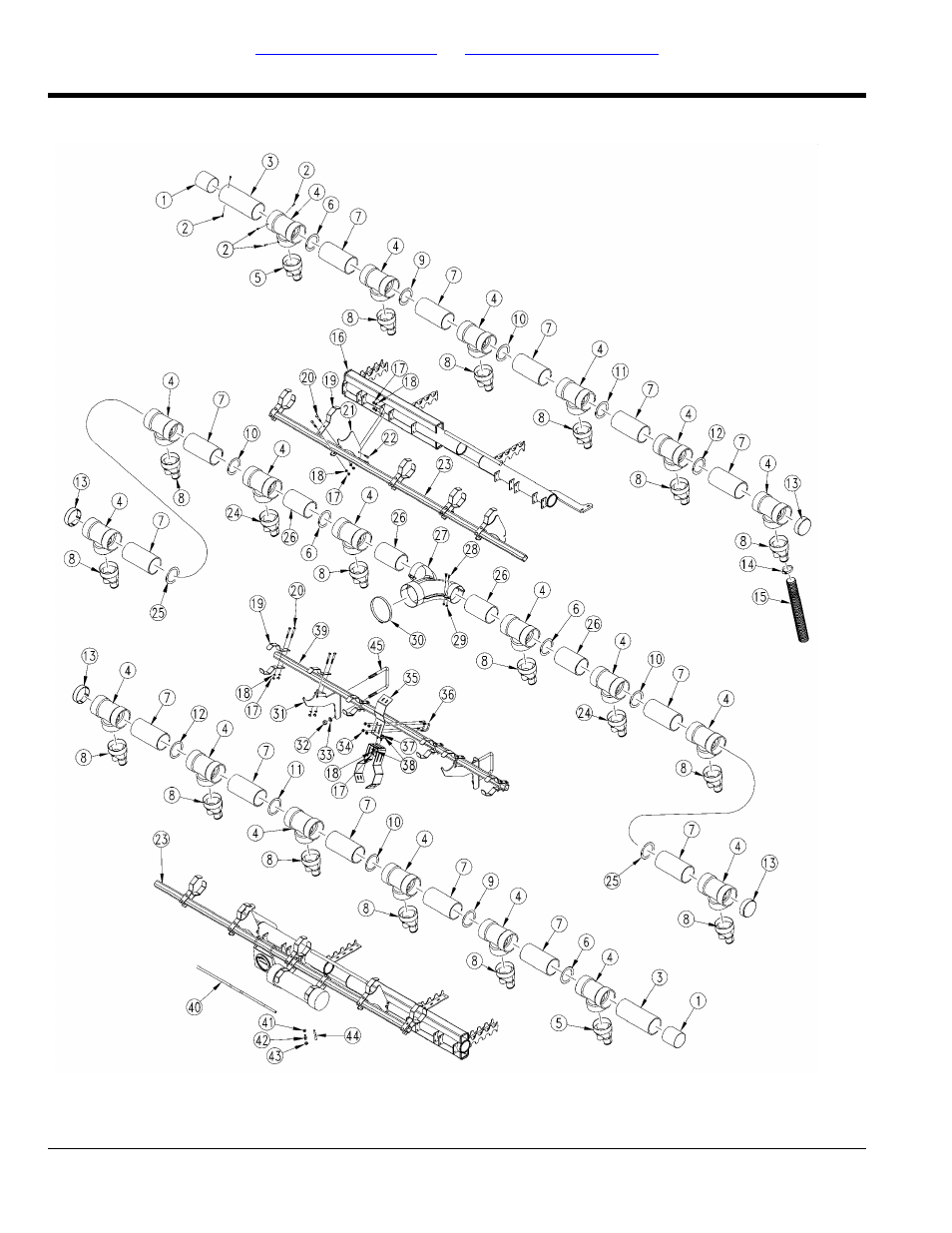 Air delivery 36 row 10" spacing | Great Plains YP3025A Parts Manual User Manual | Page 58 / 230