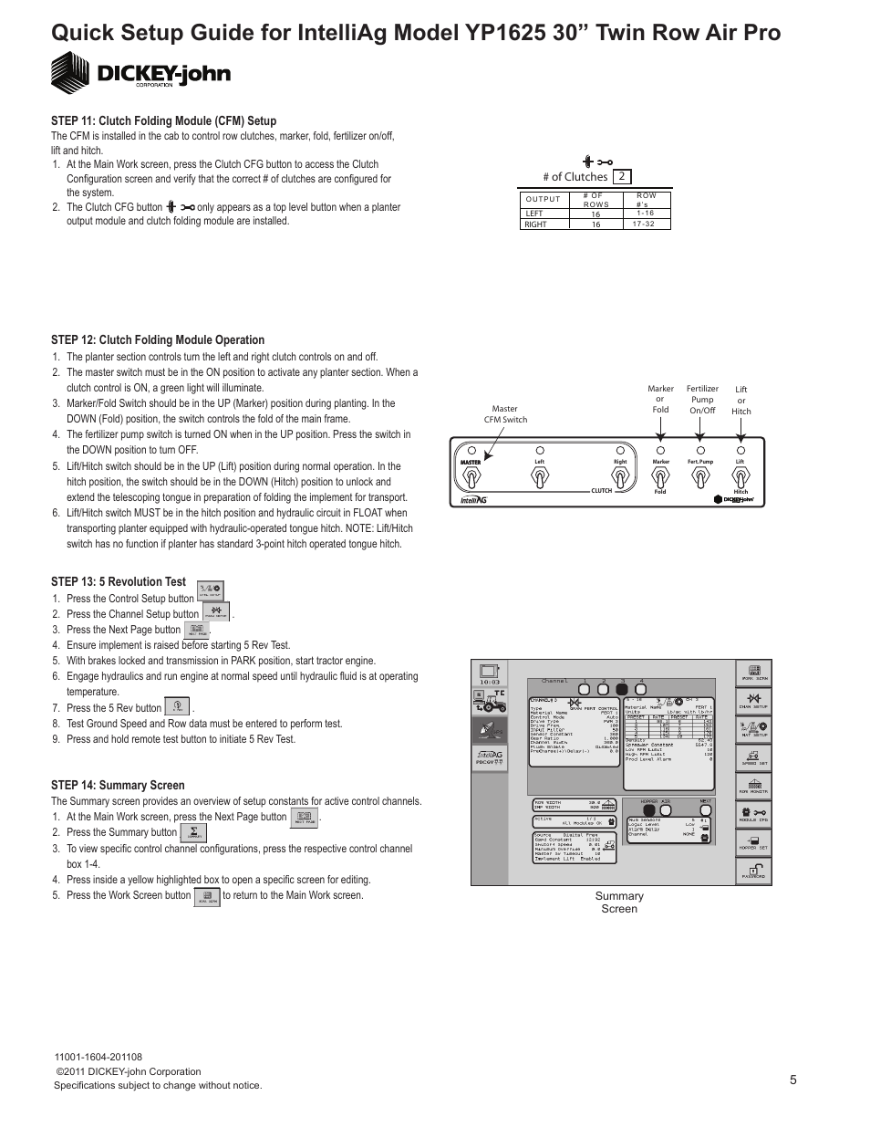 Great Plains YP1625A-32TR 32 Twin Row 30-Inch Quick Start User Manual | Page 5 / 6