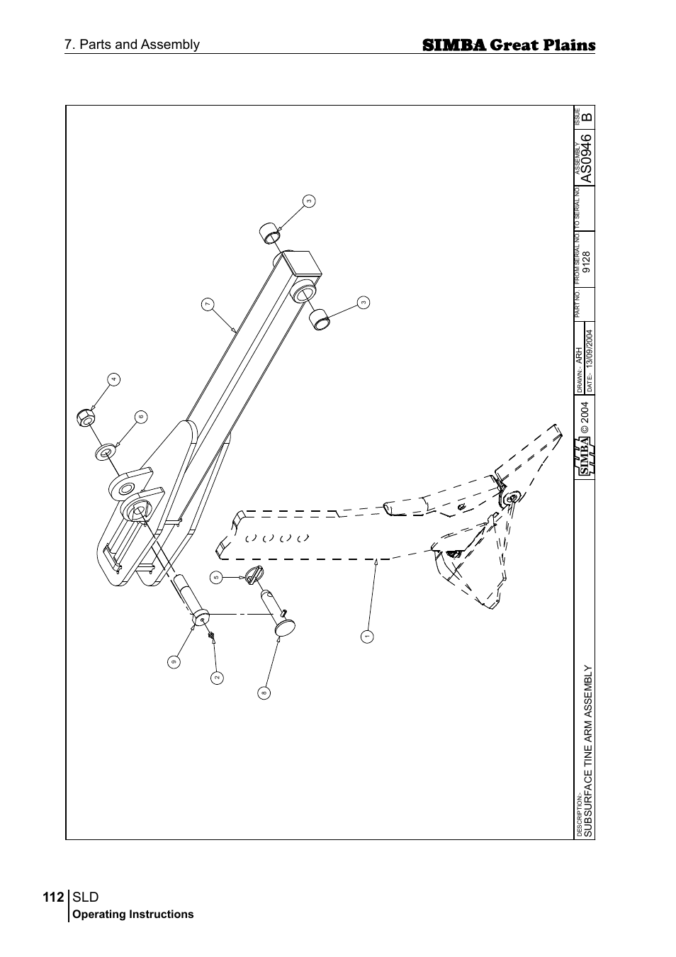 112 7. parts and assembly, Bas 09 46, Operating instructions | Great Plains P18432E Operator Manual User Manual | Page 112 / 178