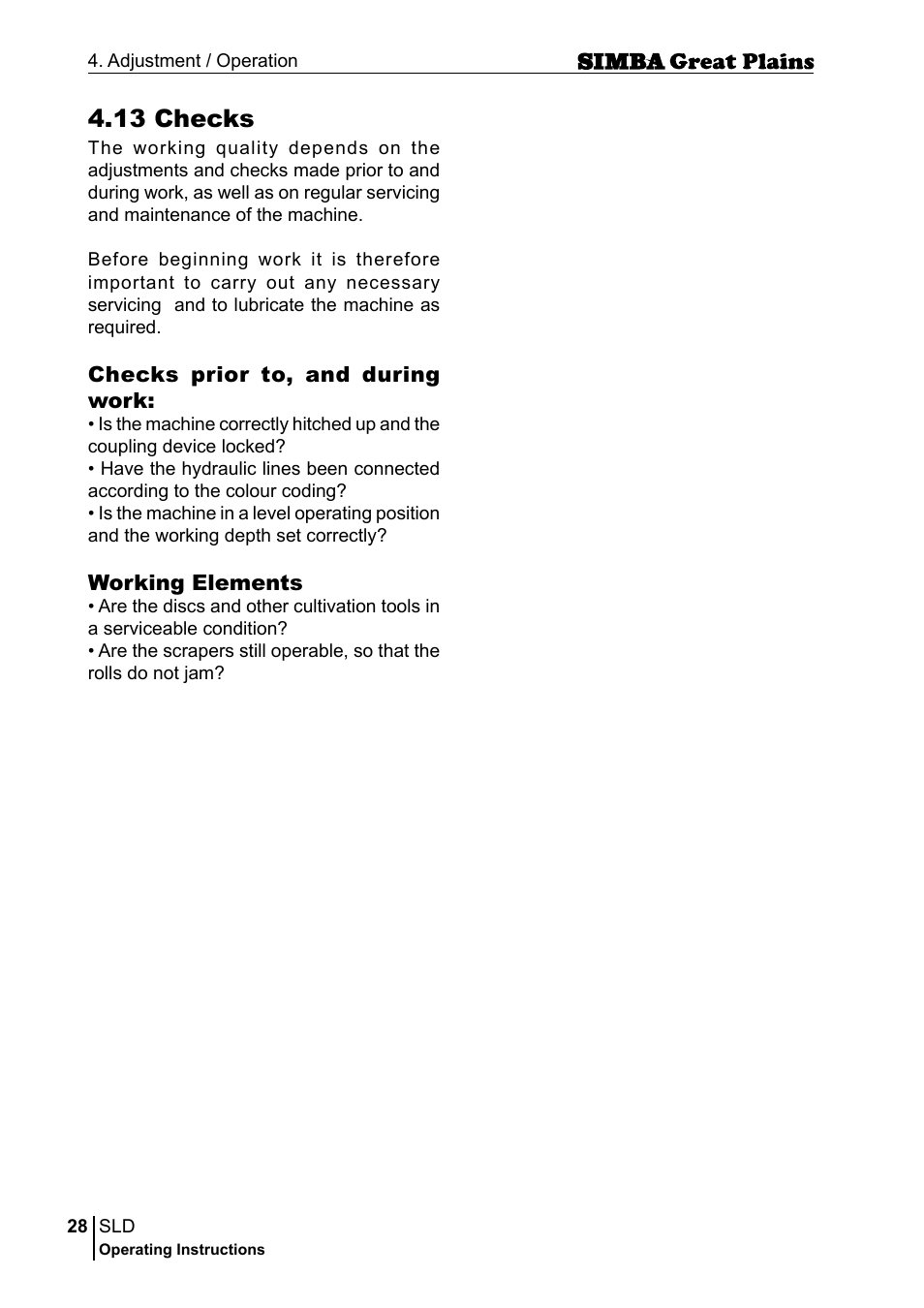 13 checks | Great Plains P18432E Operator Manual User Manual | Page 28 / 178