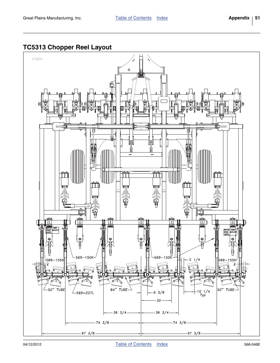 Tc5313 chopper reel layout | Great Plains TC5319 Assembly Manual User Manual | Page 55 / 74