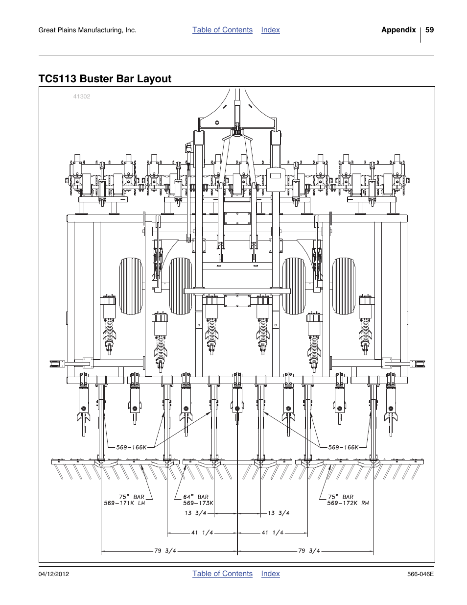 Tc5113 buster bar layout | Great Plains TC5319 Assembly Manual User Manual | Page 63 / 74