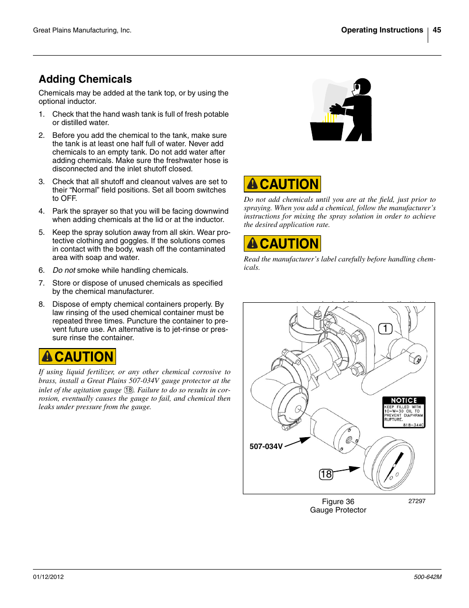 Adding chemicals | Great Plains TSF1260 Operator Manual User Manual | Page 49 / 94