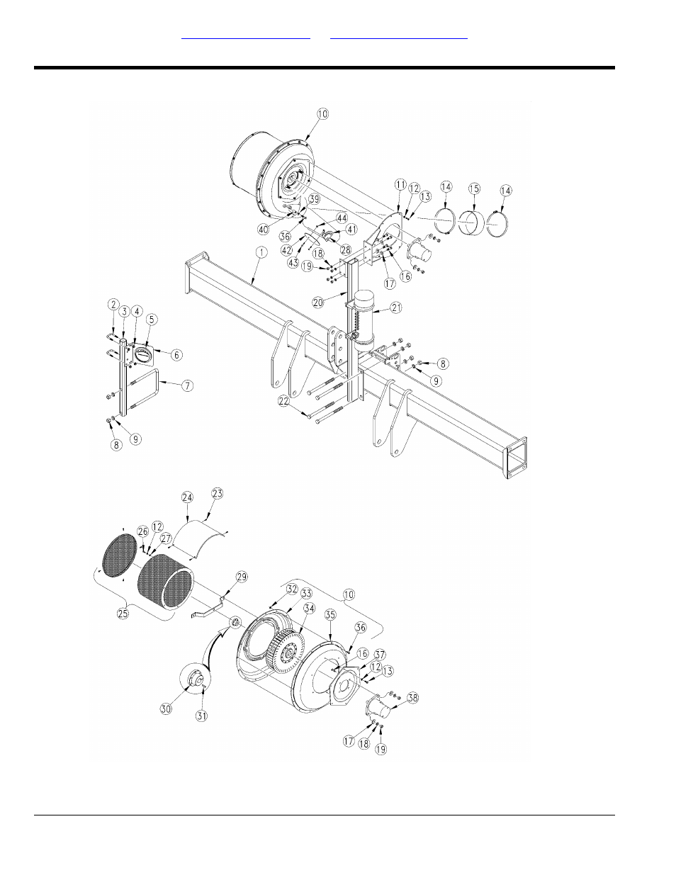 Fan mounting, Table of contents part number index fan mounting | Great Plains YP825A3P Parts Manual User Manual | Page 10 / 144