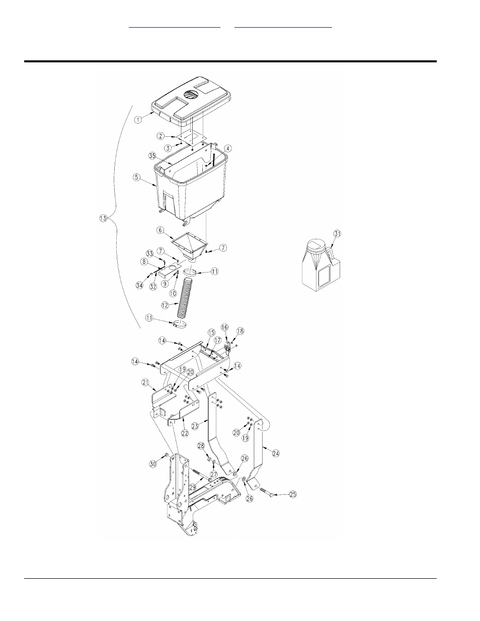 Hopper mounting (yp3p425a s/n b1006m-) (yp3p625a, S/n b1008p-) (yp3p825a s/n b1013r-) | Great Plains YP825A3P Parts Manual User Manual | Page 60 / 144