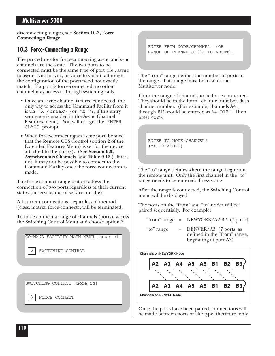 Multiserver 5000, 3 force-connecting a range | Black Box 5000 User Manual | Page 112 / 268