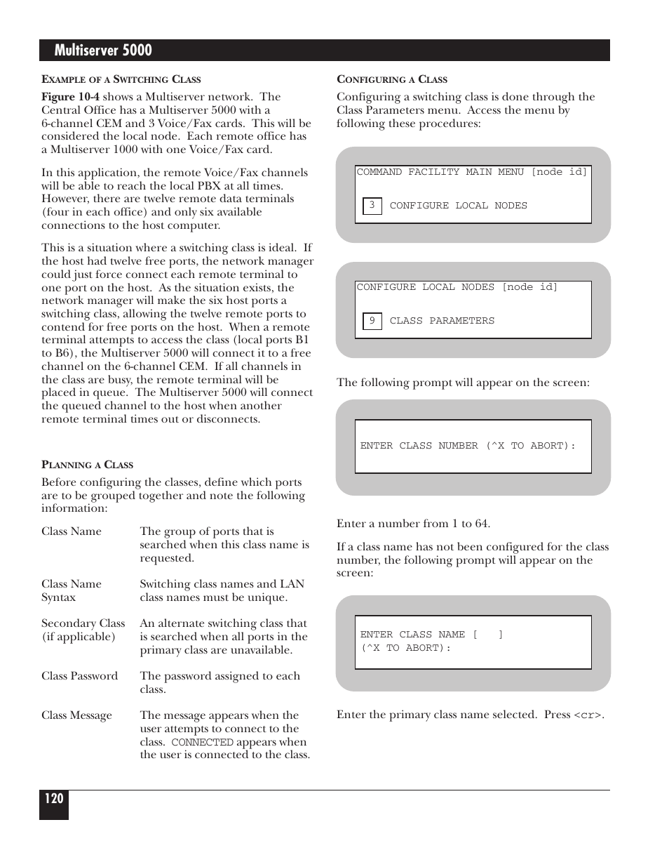 Multiserver 5000 | Black Box 5000 User Manual | Page 122 / 268