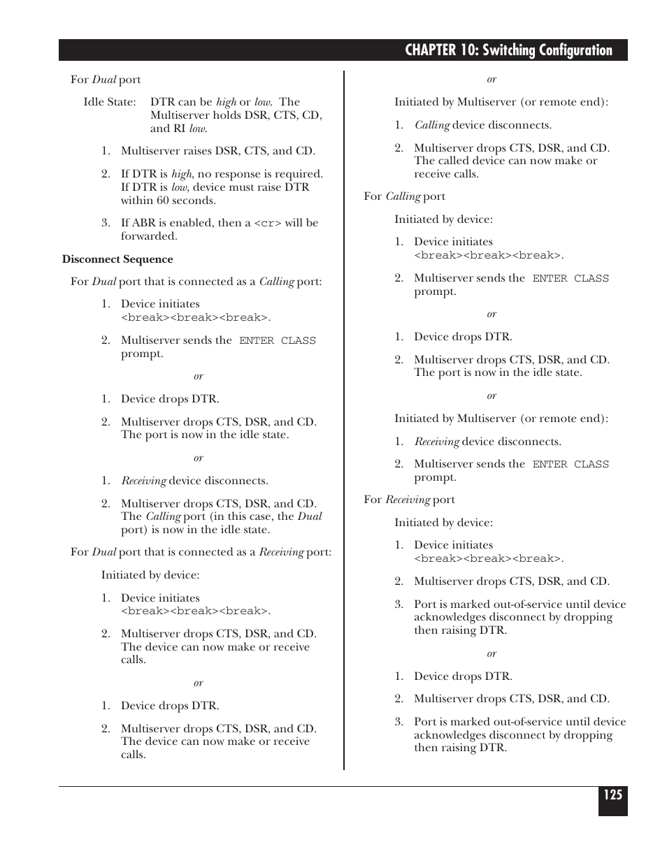 Chapter 10: switching configuration | Black Box 5000 User Manual | Page 127 / 268