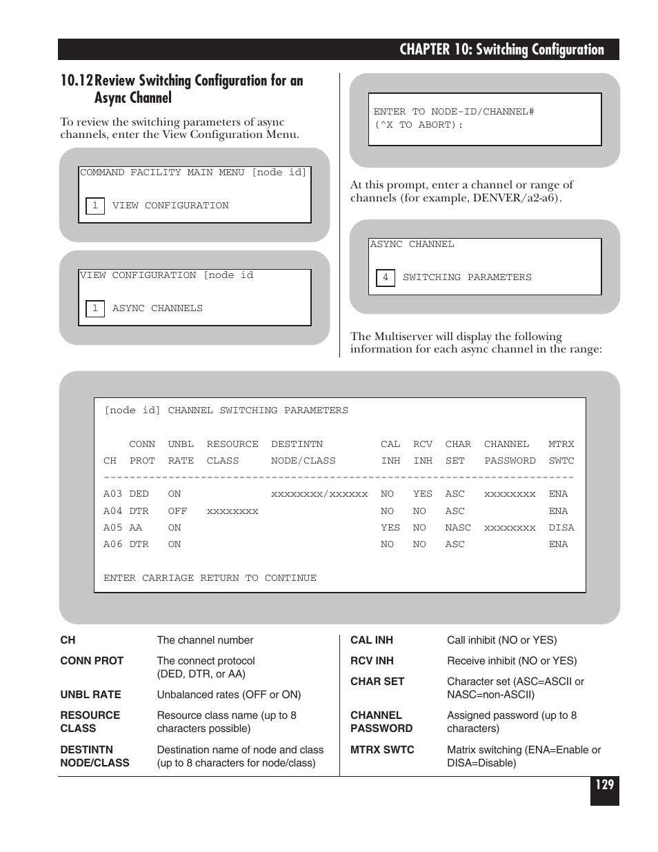 Chapter 10: switching configuration | Black Box 5000 User Manual | Page 131 / 268