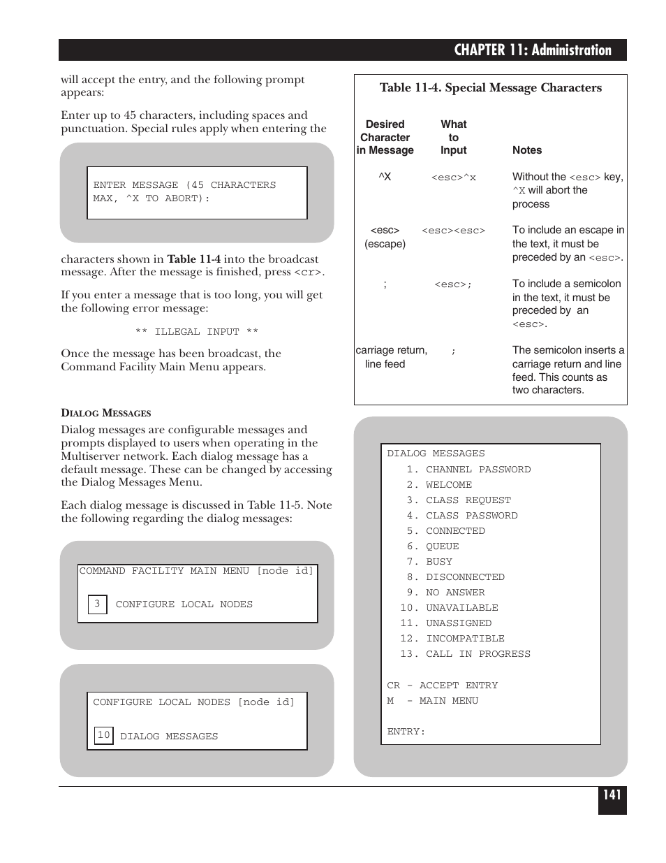 Chapter 11: administration | Black Box 5000 User Manual | Page 143 / 268