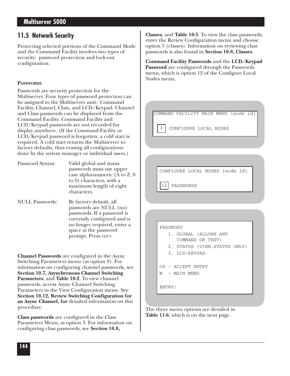 Multiserver 5000, 5 network security | Black Box 5000 User Manual | Page 146 / 268