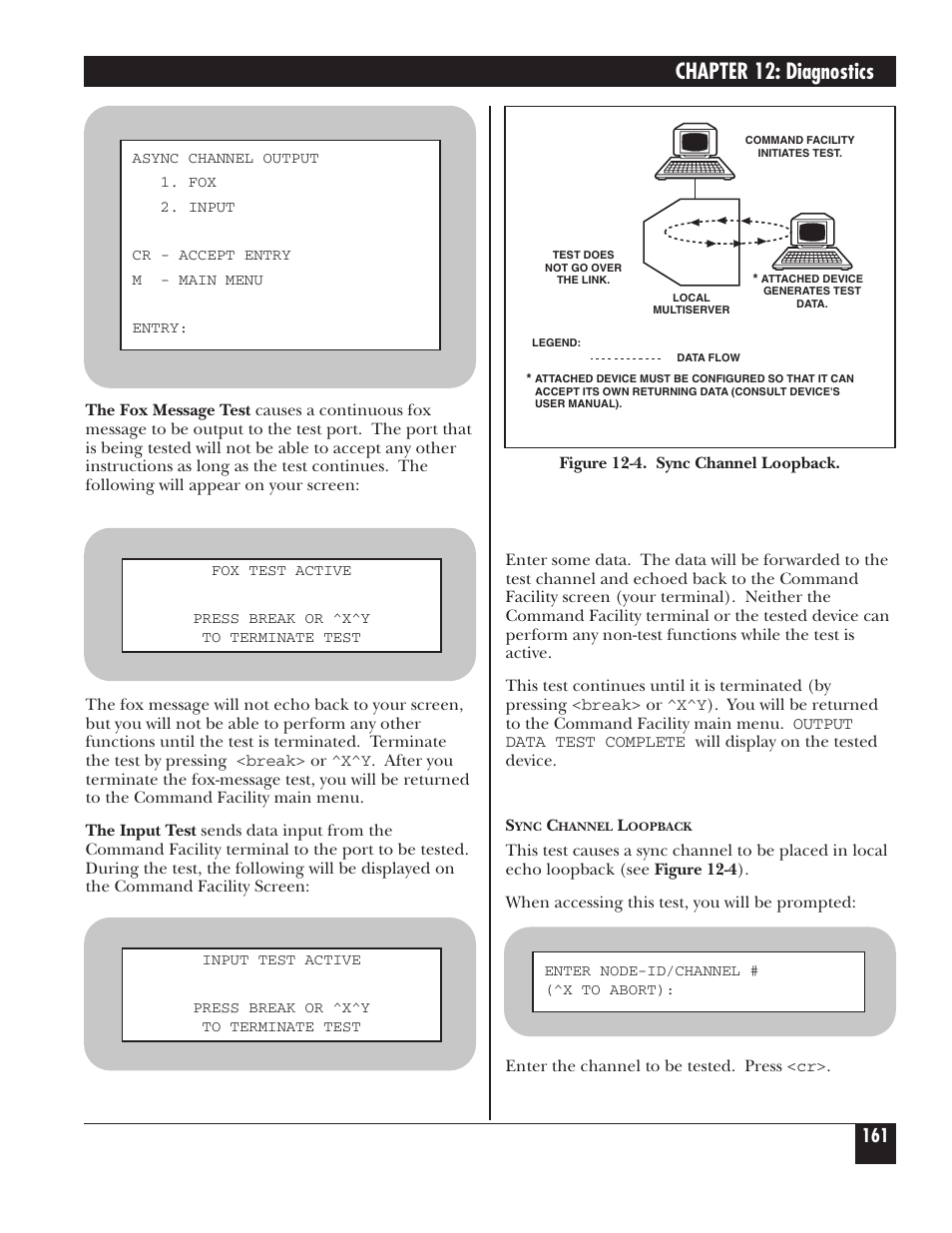 Chapter 12: diagnostics | Black Box 5000 User Manual | Page 163 / 268