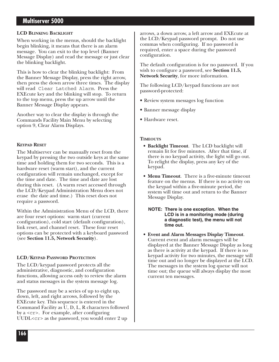 Multiserver 5000 | Black Box 5000 User Manual | Page 168 / 268