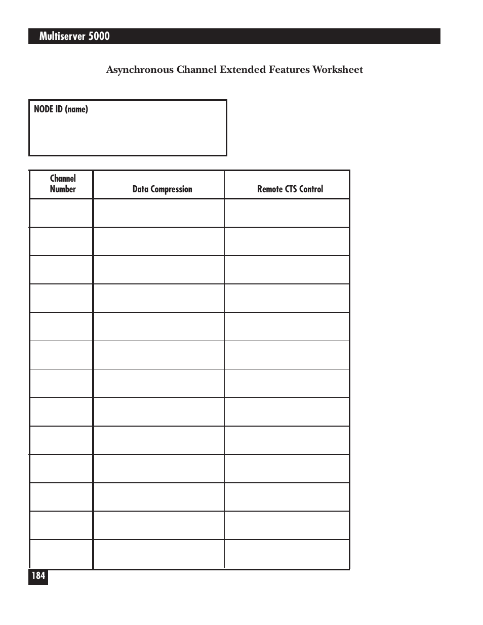 Black Box 5000 User Manual | Page 186 / 268