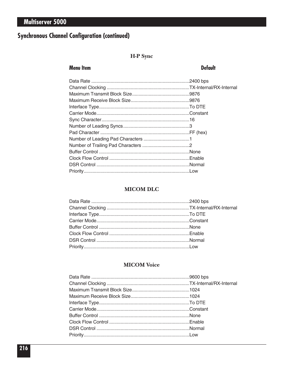 Black Box 5000 User Manual | Page 218 / 268