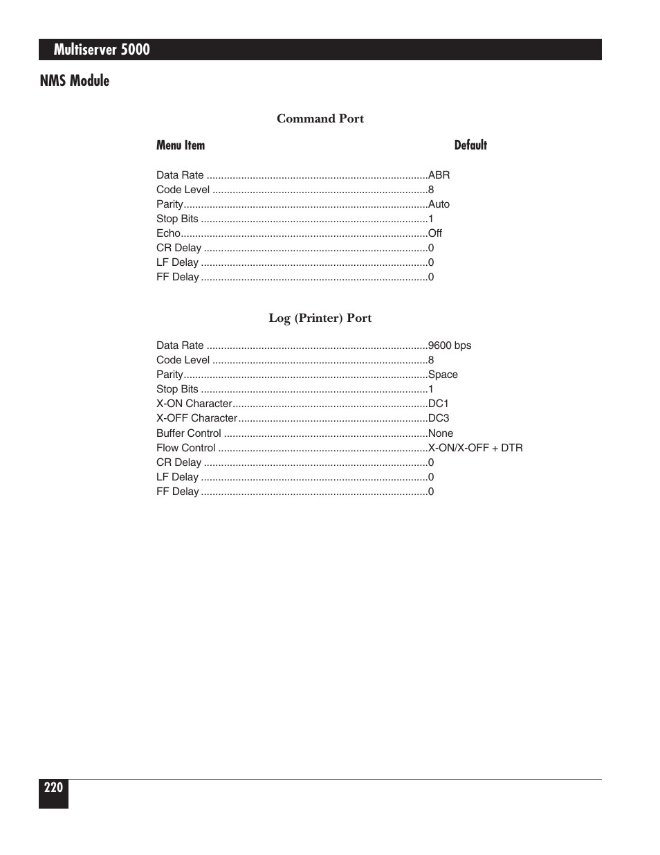 Black Box 5000 User Manual | Page 222 / 268