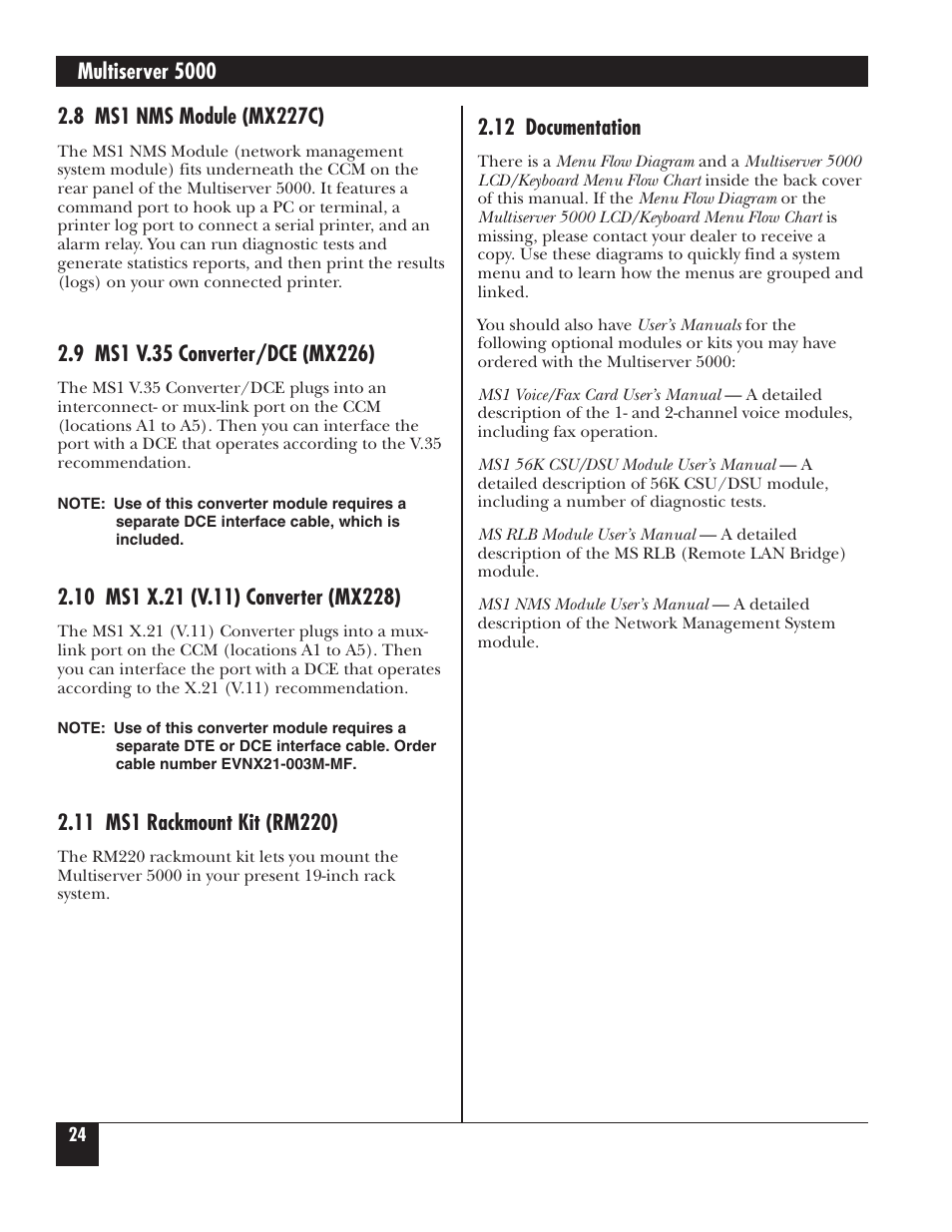 Black Box 5000 User Manual | Page 25 / 268