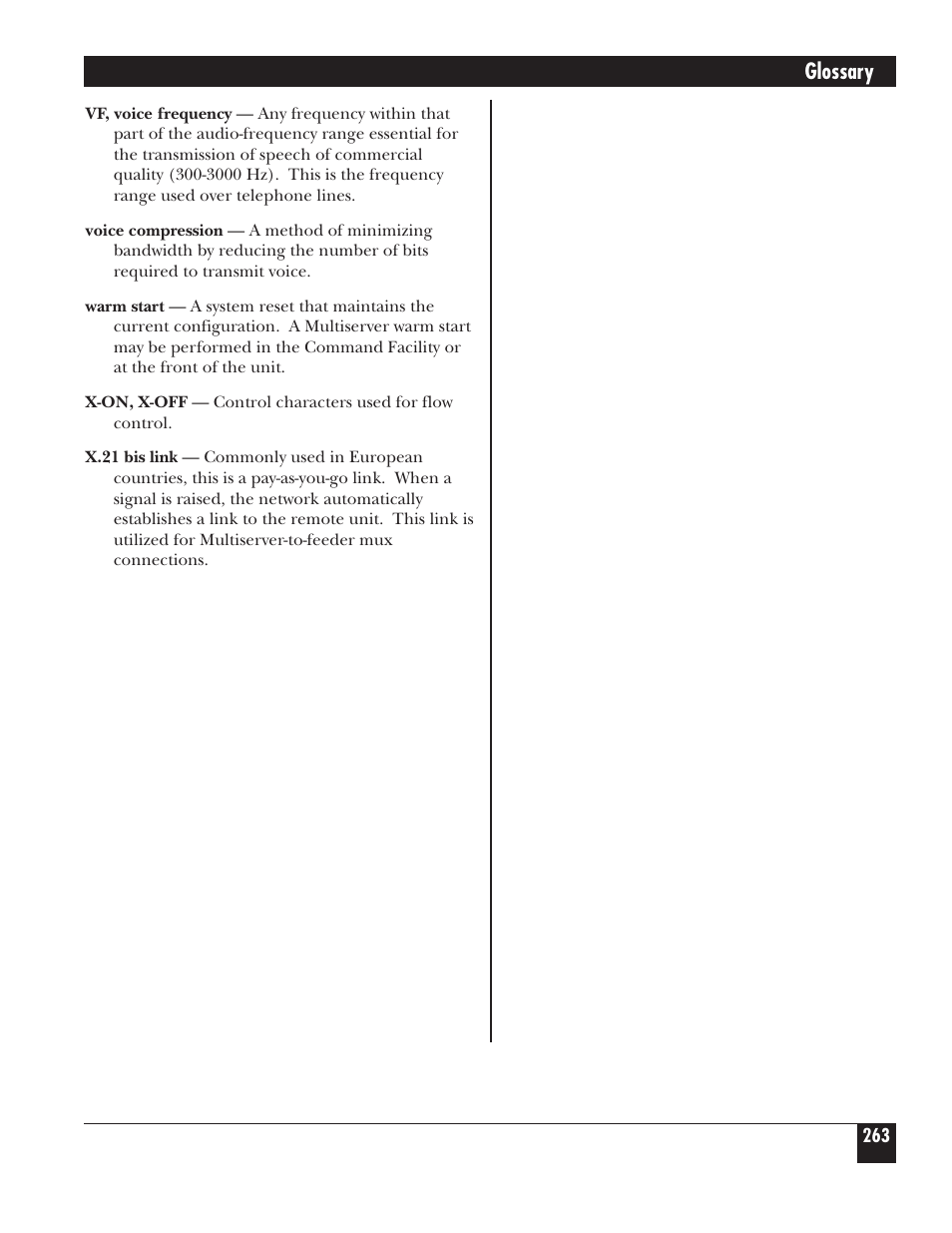 Glossary | Black Box 5000 User Manual | Page 265 / 268