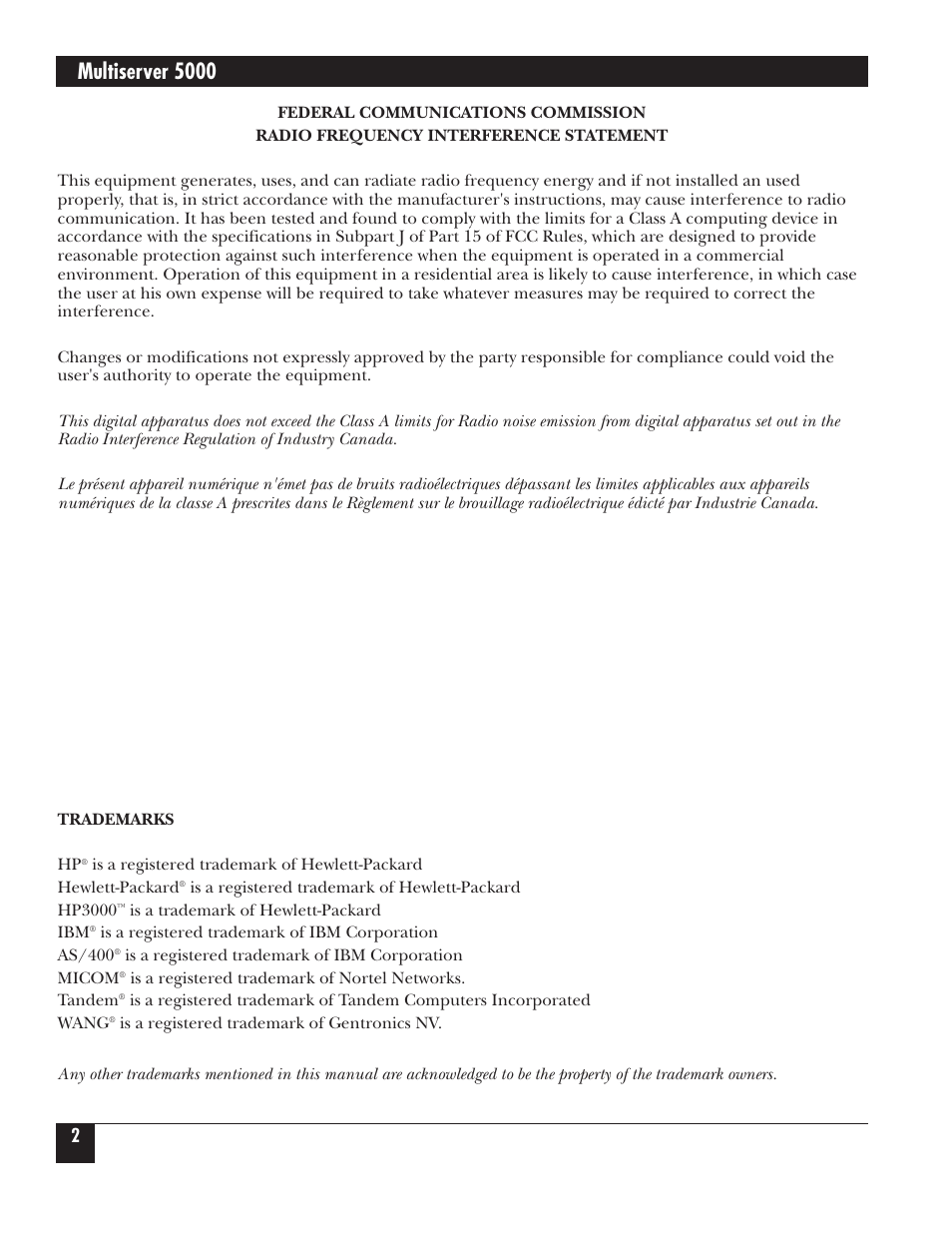 Multiserver 5000 | Black Box 5000 User Manual | Page 3 / 268