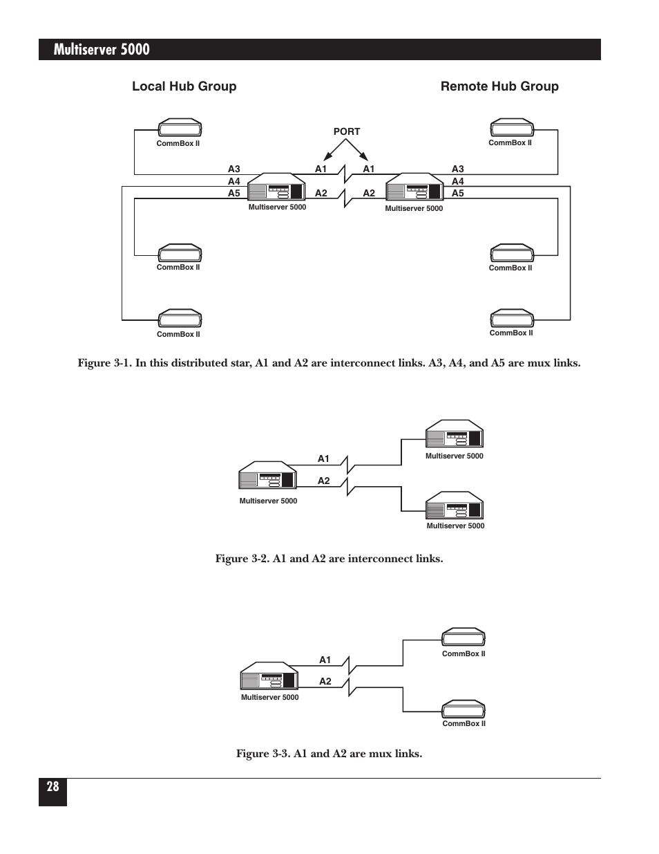 Multiserver 5000, Local hub group remote hub group | Black Box 5000 User Manual | Page 30 / 268