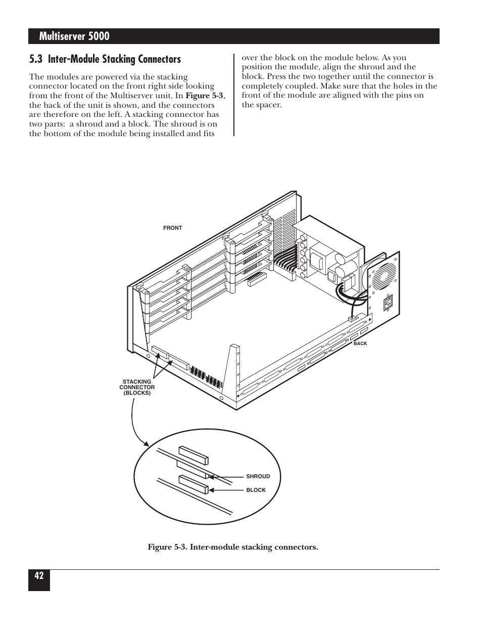 Multiserver 5000, 3 inter-module stacking connectors | Black Box 5000 User Manual | Page 44 / 268