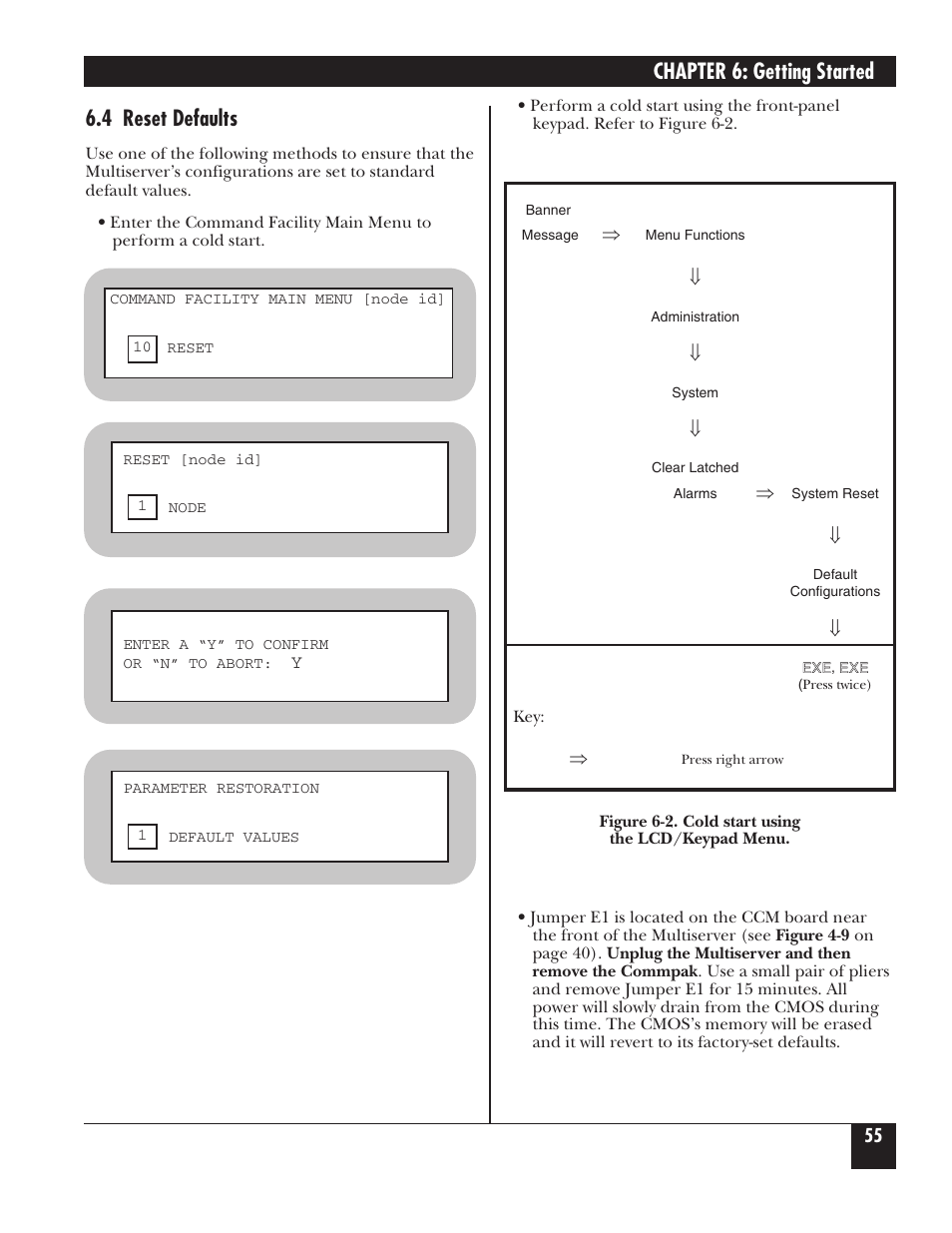 Chapter 6: getting started, 4 reset defaults | Black Box 5000 User Manual | Page 57 / 268