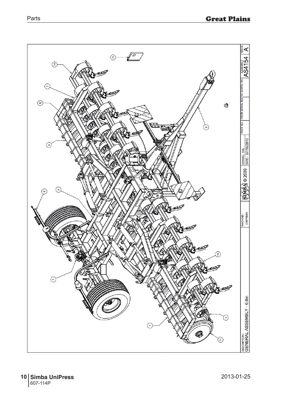 Great Plains Simba UniPress Parts Manual User Manual | Page 10 / 166
