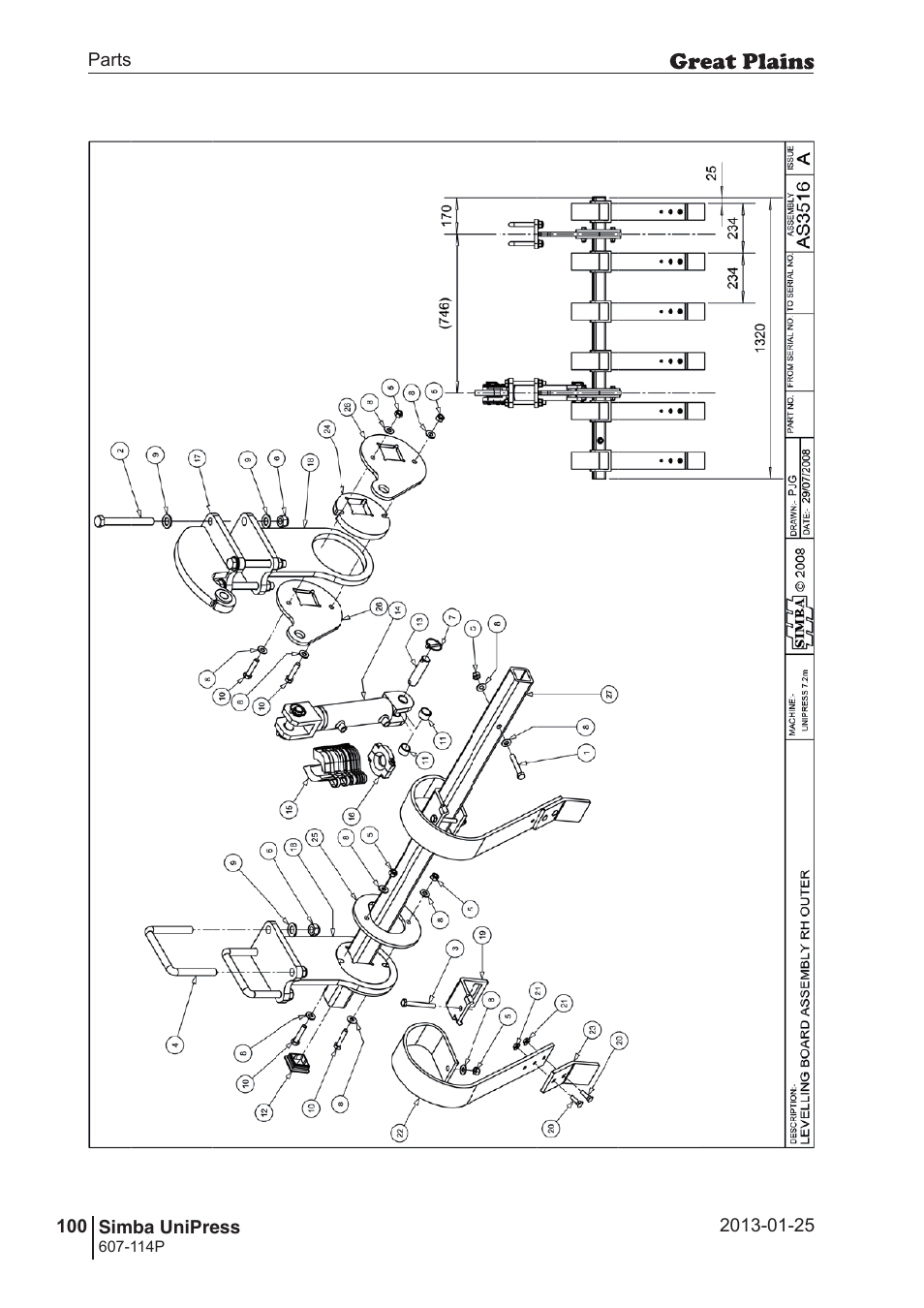 Great Plains Simba UniPress Parts Manual User Manual | Page 100 / 166